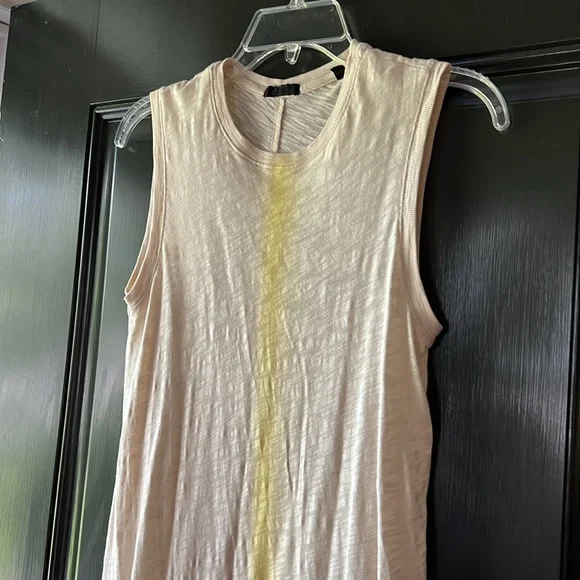 ATM Anthony Thomas Melillo Slub Jersey Sleeveless Maxi Dress Stone/Mustard XS - Picture 6 of 15